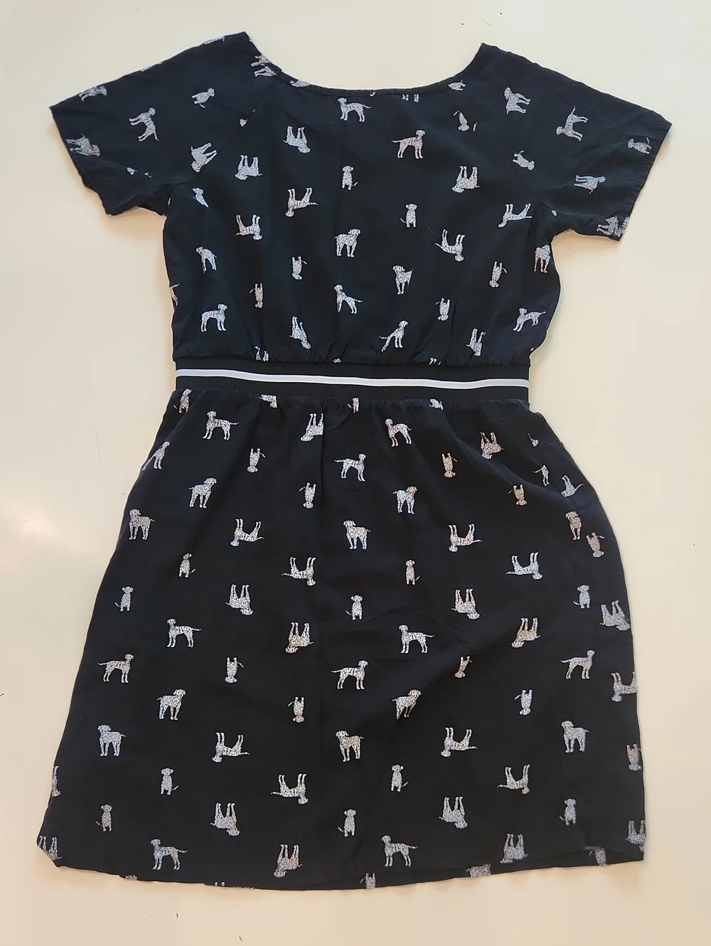 Old Navy Black Dalmatian Print Dress Size 10